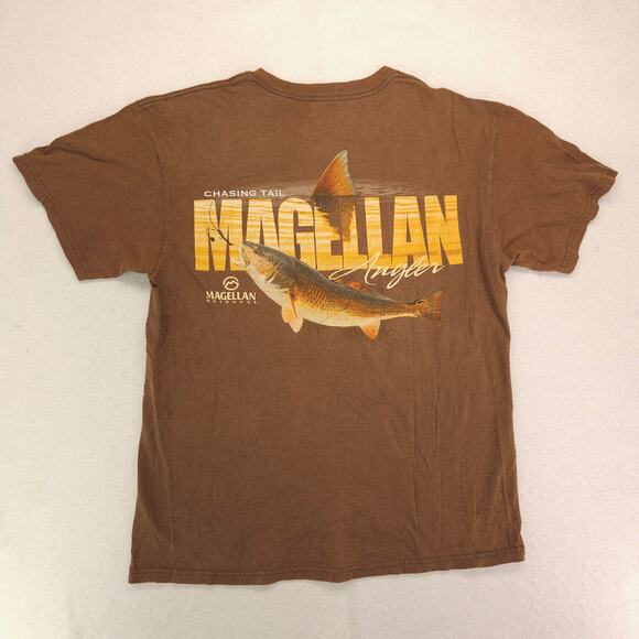 Magellan Outdoors Short Sleeve Crew Neck T-Shirt Mens Size Large L Brown - Picture 9 of 9